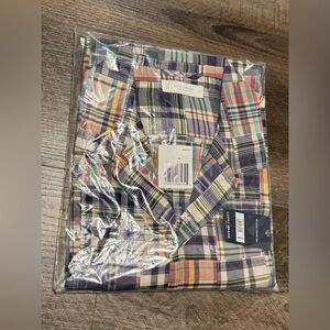 Lucky Brand Patchwork Short Sleeve Camp Collar Shirt Multiple Colors Size Large